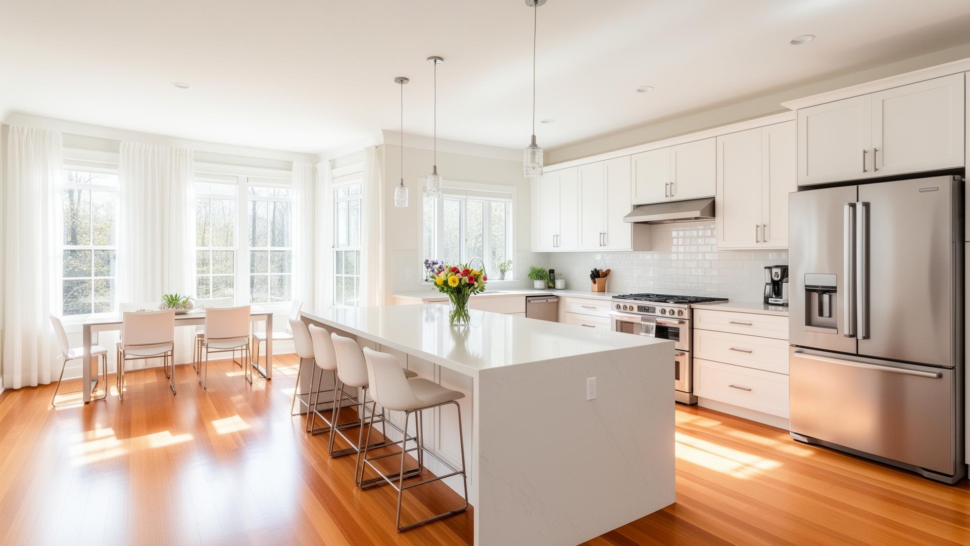Sparkling clean modern home interior
